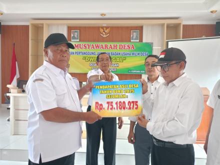 Musyawarah Desa Laporan Pertanggungjawaban BUMDes “Dwi Tunggal” Tahun Buku 2025 Digelar